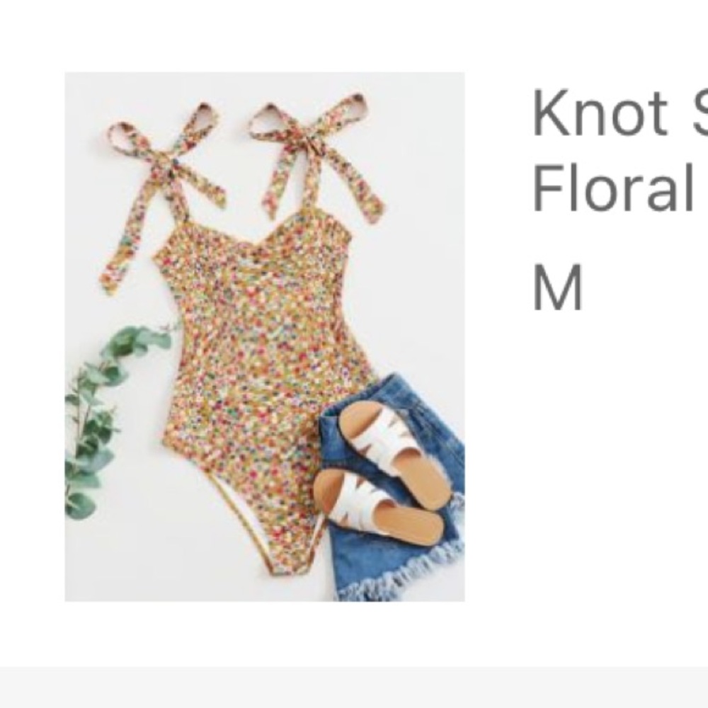 Floral Knot Strap bodysuit
